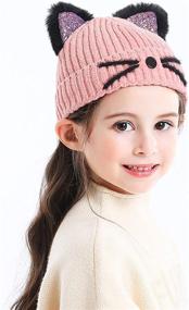 img 1 attached to Bellady Girl Beanie Winter Child_Black Outdoor Recreation and Hiking & Outdoor Recreation Clothing