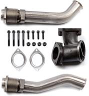 🔥 eccpp power stroke turbo diesel exhaust up pipes 679-005: best fit for 99-02 ford f-250/f-350 super duty logo