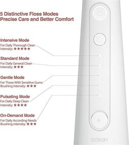 img 2 attached to 🚿 Water Flosser for Teeth - Oclean W10: Cordless, Portable Oral Irrigator with 5 Flossing Modes & 4 Replaceable Jet Tips. Rechargeable, Waterproof IPX7. Quadpacer, Smart Timer. Ideal for Travel, Home, Brace Care.