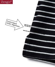 img 1 attached to 👔 Zengjo Men's Black White Striped Shirt: Perfect Additions to Your Wardrobe