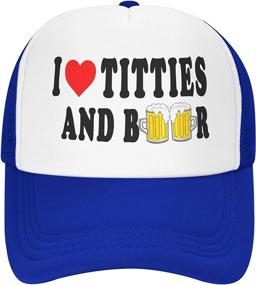 img 4 attached to 🧢 NVJUI JUFOPL Men's Funny Trucker Hat: Mesh Back Snapback Baseball Cap