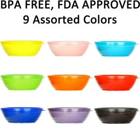 img 2 attached to 🍲 Youngever 18 Sets 8 Ounce Kids Bowls with Lids (18 Bowls + 18 Lids), Small Food Storage Containers, Toddler Bowls with Lids, Microwave & Dishwasher Safe, Set of 18 in 9 Assorted Colors