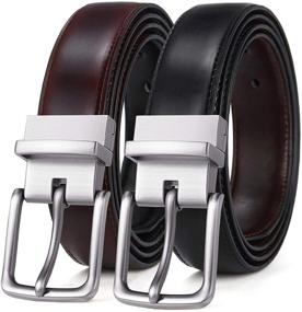 img 4 attached to Bulliant Belt Leather Reversible Single Buckle Men's Accessories