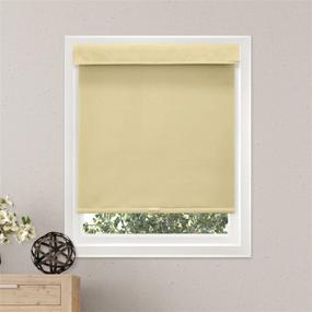 img 4 attached to 🏔️ Chicology Free-Stop Cordless Roller Shades: Mountain Almond (Thermal) - 31"W X 72"H - No Tug Privacy Window Blind