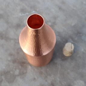 img 1 attached to 🧳 De Kulture Pure Copper Bottle with Cork - Hand Hammered, Brown