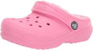 👦 crocs classic lined fuzzy slippers for boys - clogs & mules footwear logo
