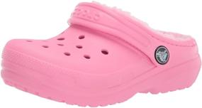 img 4 attached to 👦 Crocs Classic Lined Fuzzy Slippers for Boys - Clogs & Mules Footwear