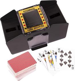 img 1 attached to 🎴 4 Deck Battery Operated Automatic Card Shuffler for Home Card Games - Ideal for Poker, Rummy, and Blackjack