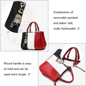 img 1 attached to 👜 Stylish Leather Satchel Shoulder Handbags & Wallets for Women - Multiple Options Available!