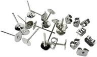 📏 yoyostore 100-piece stainless steel earring pins stud findings - diy supplies for back post earnuts logo