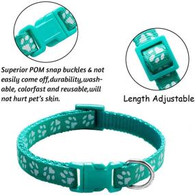 img 2 attached to 🐶 Ameolela Puppy ID Collars - Soft Nylon Adjustable Breakaway Safety Litter Collars for Newborn Pets and Small Dogs (14 pcs/Set)