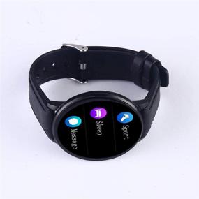 img 2 attached to 🕐 AIWATCH Smart Watch 2020: Sleep Tracking, Fitness Tracker, Heart Rate Monitor, IP68 Waterproof, Black - Compatible with iPhone, Samsung, Android