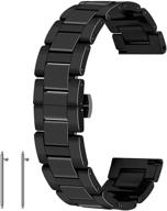 💎 enhance your style with the modern black ceramic release bracelet deployment logo