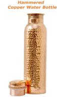 🧊 ratna pure copper hammered water bottle with lid - ayurvedic copper water vessel for drinking more water logo