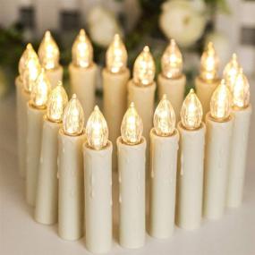 img 4 attached to 🕯️ Enhance Your Decor with 30 Pack LED Battery Taper Candles: 4 Modes, Remote and Timer Included for Halloween and Christmas Tree Party Decorations