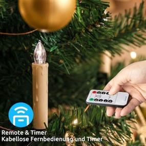 img 3 attached to 🕯️ Enhance Your Decor with 30 Pack LED Battery Taper Candles: 4 Modes, Remote and Timer Included for Halloween and Christmas Tree Party Decorations