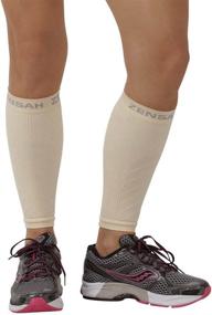 img 2 attached to 🏃 Zensah Running Leg Compression Sleeves for Shin Splints - Unisex Calf Compression Sleeve for Men and Women