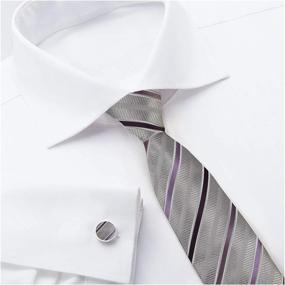 img 1 attached to 💼 Online Working Cufflinks: A1132 Stripes Necktie Boys' Accessories