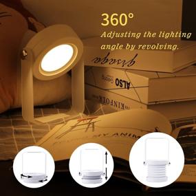 img 3 attached to 🔦 USB Rechargeable Alioth Touch Night Light Lamp - 360° Rotatable Portable Foldable Lantern Tent Lamp for Reading, Camping, and Bedroom (Plastic)