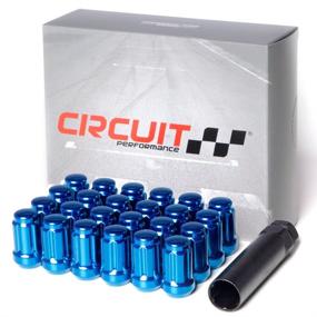 img 4 attached to Circuit Performance Spline Drive Tuner Acorn Lug Nuts Blue 12x1.5 (24pc + Tool), Forged Steel