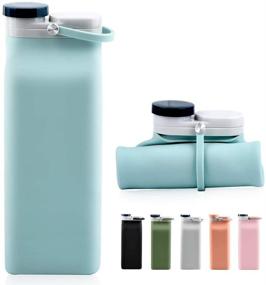 img 4 attached to 🍼 E-Senior Collapsible Water Bottle BPA Free - Foldable Travel Sports Bottle | Lightweight 20oz Leak-Proof Design