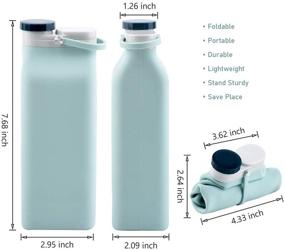 img 3 attached to 🍼 E-Senior Collapsible Water Bottle BPA Free - Foldable Travel Sports Bottle | Lightweight 20oz Leak-Proof Design