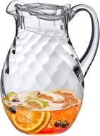 🥤 amazing abby bubbly whirly acrylic pitcher - clear plastic, 72 oz capacity, bpa-free, shatter-proof - perfect for iced tea, sangria, lemonade, and more! logo