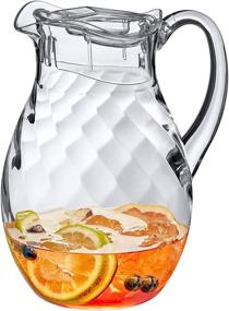 img 4 attached to 🥤 Amazing Abby Bubbly Whirly Acrylic Pitcher - Clear Plastic, 72 oz Capacity, BPA-Free, Shatter-Proof - Perfect for Iced Tea, Sangria, Lemonade, and More!