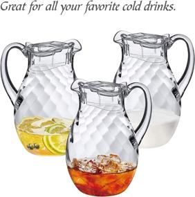 img 2 attached to 🥤 Amazing Abby Bubbly Whirly Acrylic Pitcher - Clear Plastic, 72 oz Capacity, BPA-Free, Shatter-Proof - Perfect for Iced Tea, Sangria, Lemonade, and More!