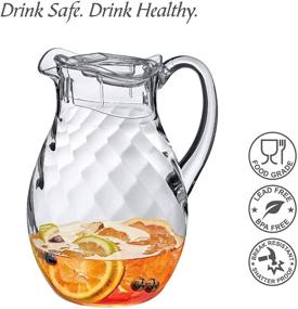 img 3 attached to 🥤 Amazing Abby Bubbly Whirly Acrylic Pitcher - Clear Plastic, 72 oz Capacity, BPA-Free, Shatter-Proof - Perfect for Iced Tea, Sangria, Lemonade, and More!