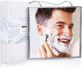 img 4 attached to 🪞 InnoBeta Fogless Shower Mirror for Shaving & Facial Cleansing: Larger Size (6.7” x 6.7”), Easy to Use & Anti-Fog with Shatterproof Glass. Includes 2 Chains!