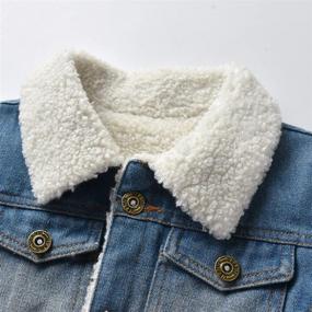 img 2 attached to Wofupowga Kids Child Denim Jacket: Stylish Button-Down Coat for Boys and Girls