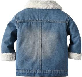 img 3 attached to Wofupowga Kids Child Denim Jacket: Stylish Button-Down Coat for Boys and Girls