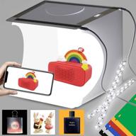 📸 портативная мини-фотостудия duclus light box kit с светодиодными лампами, складной фото-тент и 6 цветными фонами для небольших продуктов логотип