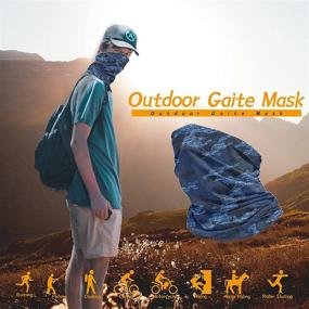 img 1 attached to Cooling Neck Gaiter Face Bandana Shield Mask Scarf Cover Headwear for Men and Women - Seamless Tube Magic Sport Headband Headwraps