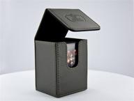 🔒 black leatherette ultimate guard flip deck case логотип