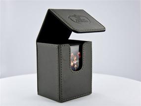 img 4 attached to 🔒 Black Leatherette Ultimate Guard Flip Deck Case