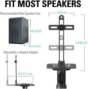 img 2 attached to 🔊Напольные держатели для динамиков Mounting Dream MD5402 New Version - комплект из 2-х стоек под спутниковые и небольшие полочные динамики (вместимость 11 фунтов) - совместимые с Bose Polk JBL Sony Yamaha и другими (динамики не включены)