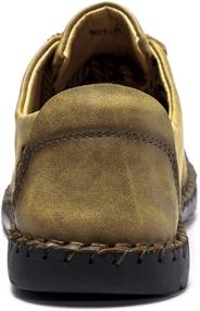 img 2 attached to Leather Loafers Hand Stitching Breathable Numeric_8_Point_5 Men's Shoes