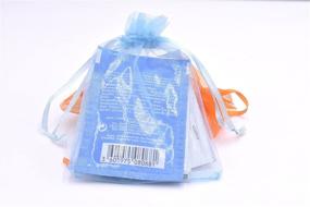 img 1 attached to 🎀 Colorful Organza Drawstring Pouches - 100pcs Candy Jewelry Wedding Favor Bags