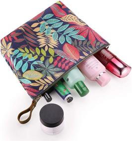 img 3 attached to SMRITI Canvas Makeup Handbag Organizer Tools & Accessories for Bags & Cases