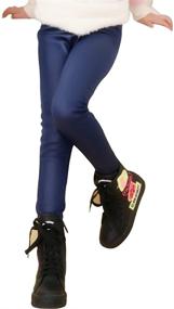 img 2 attached to 👖 Tulucky Winter Leather Leggings for Girls - Stretchy and Stylish Clothing