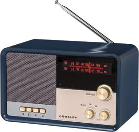 img 3 attached to 📻 Crosley CR3036D-NV Tribute Vintage AM/FM Bluetooth Radio in Navy Blue