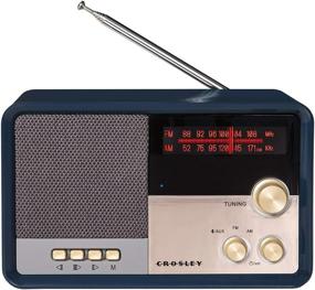 img 4 attached to 📻 Crosley CR3036D-NV Tribute Vintage AM/FM Bluetooth Radio in Navy Blue