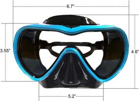 img 3 attached to 🤿 Rongbenyuan Swim Mask with Nose Cover - Diving Scuba Snorkel Set for Kids, Youth & Adults - Dry Top Snorkel Goggles