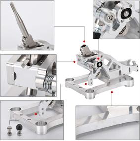 img 2 attached to 🚗 PQY Штампованный алюминиевый рычаг переключения | Acura 04-08 TL UA & 04-08 TSX CL | 03-07 Accord cm | K-swap OEM кабельный ящик | Гоночная спецификация | Прямая замена