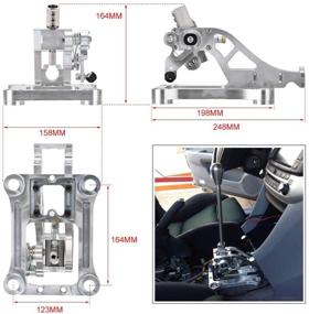 img 1 attached to 🚗 PQY Штампованный алюминиевый рычаг переключения | Acura 04-08 TL UA & 04-08 TSX CL | 03-07 Accord cm | K-swap OEM кабельный ящик | Гоночная спецификация | Прямая замена