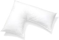 pillows with a purpose: l shaped pillow support - enhanced comfort for head, neck, and shoulders - including white cover логотип