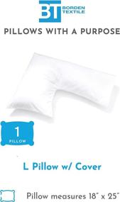 img 3 attached to Pillows with a Purpose: L Shaped Pillow Support - Enhanced Comfort for Head, Neck, and Shoulders - Including White Cover