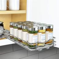 🔼 lynk professional chrome slide out spice rack upper cabinet organizer, single - 6-1/4 inches logo